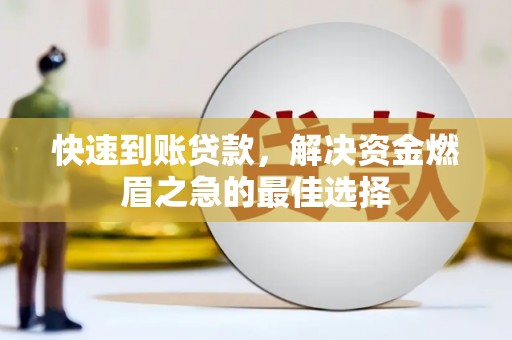 贵定快速到账贷款，解决资金燃眉之急的最佳选择