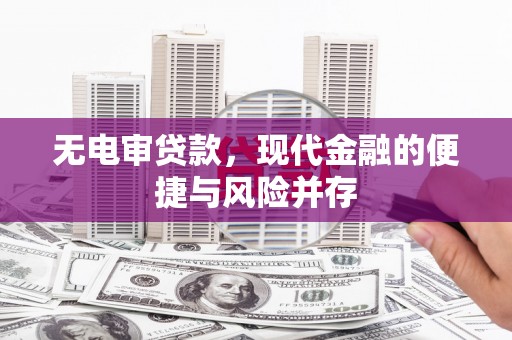 贵定无电审贷款，现代金融的便捷与风险并存