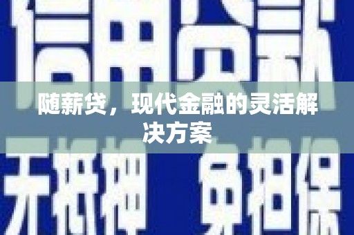 贵定随薪贷，现代金融的灵活解决方案