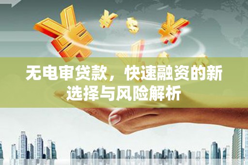 贵定无电审贷款，快速融资的新选择与风险解析