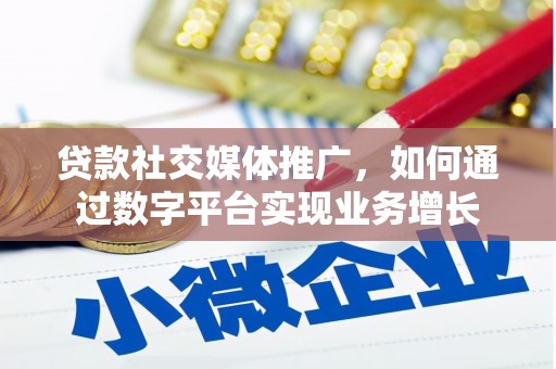 贵定贷款社交媒体推广，如何通过数字平台实现业务增长