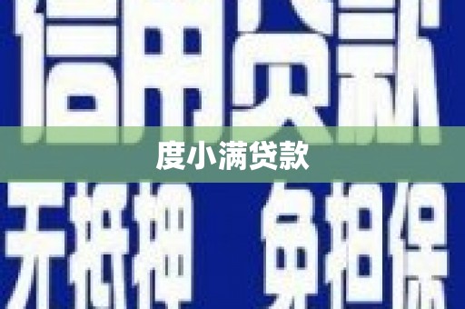 贵定度小满贷款