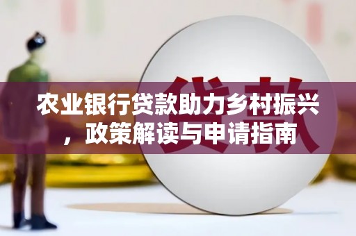 贵定农业银行贷款助力乡村振兴，政策解读与申请指南