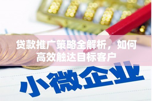 贵定贷款推广策略全解析，如何高效触达目标客户
