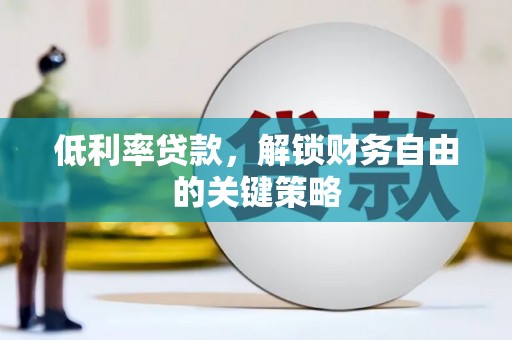 贵定低利率贷款，解锁财务自由的关键策略