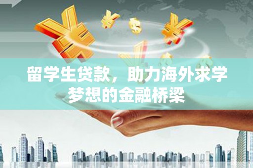 贵定留学生贷款，助力海外求学梦想的金融桥梁