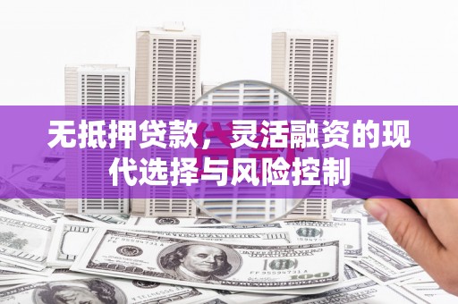 贵定无抵押贷款，灵活融资的现代选择与风险控制