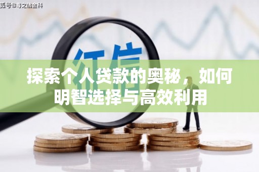 贵定探索个人贷款的奥秘，如何明智选择与高效利用