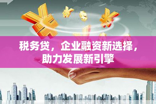 贵定税务贷，企业融资新选择，助力发展新引擎