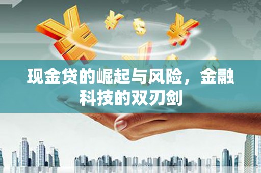 贵定现金贷的崛起与风险，金融科技的双刃剑