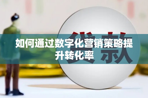 贵定如何通过数字化营销策略提升转化率