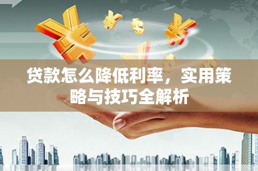 贵定贷款怎么降低利率，实用策略与技巧全解析