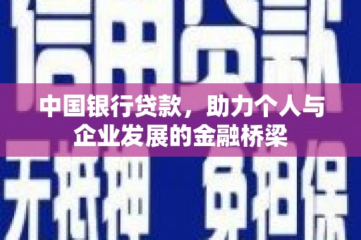 贵定中国银行贷款，助力个人与企业发展的金融桥梁