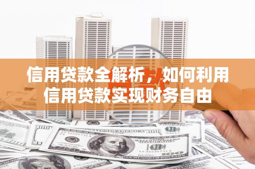 贵定信用贷款全解析，如何利用信用贷款实现财务自由